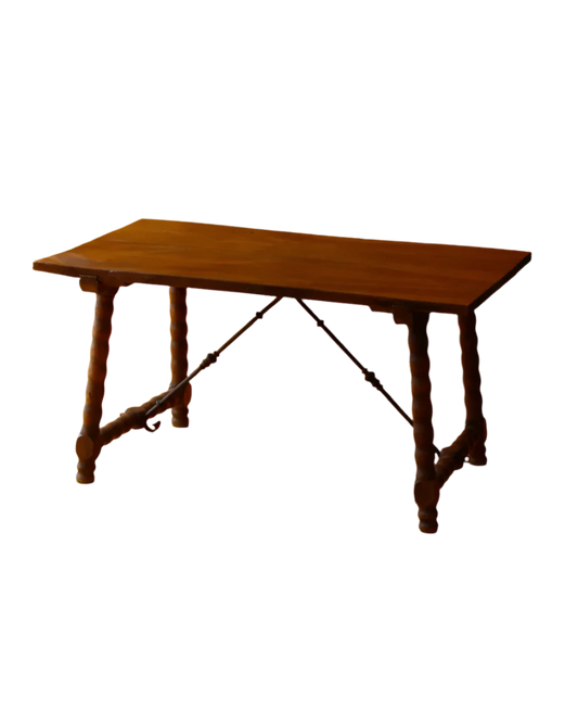 WALNUT SPANISH HAND CARVED TABLE