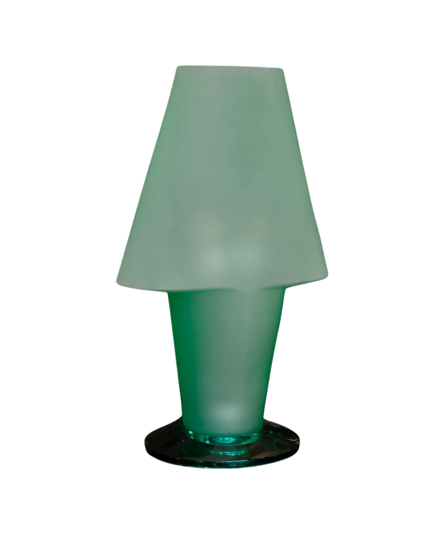 LARGE GREEN SINGLE MURANO GLASS TABLE LAMP