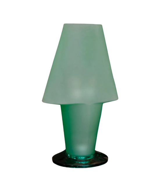 LARGE GREEN SINGLE MURANO GLASS TABLE LAMP