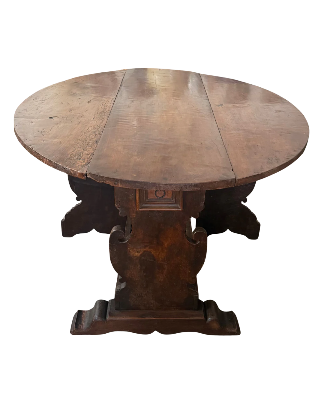 TUSCAN 19th CENTURY DROP LEAF OVAL TABLE