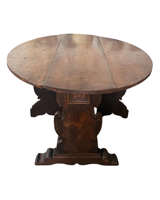 TUSCAN 19th CENTURY DROP LEAF OVAL TABLE