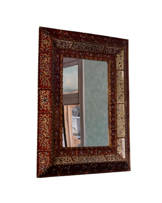 HAND PAINTED EGLOMISSE VENETIAN MIRROR