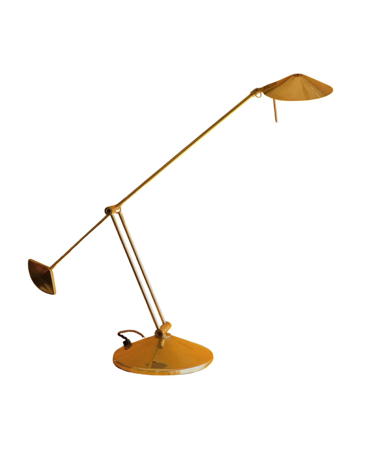 ADJUSTABLE BRASS COUNTER WEIGHT DESK LAMP