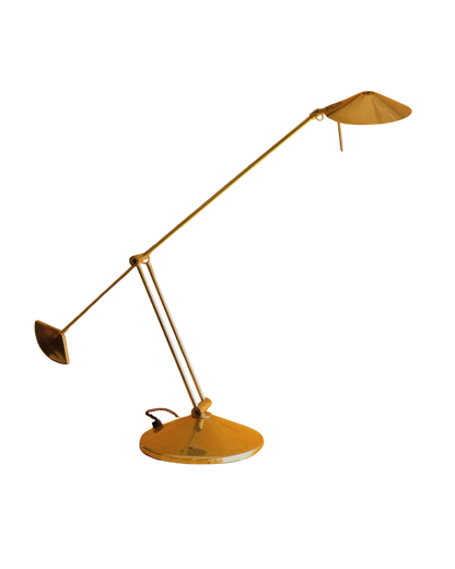 ADJUSTABLE BRASS COUNTER WEIGHT DESK LAMP