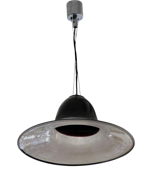 FROSTED TWO TONE MURANO GLASS PENDANT