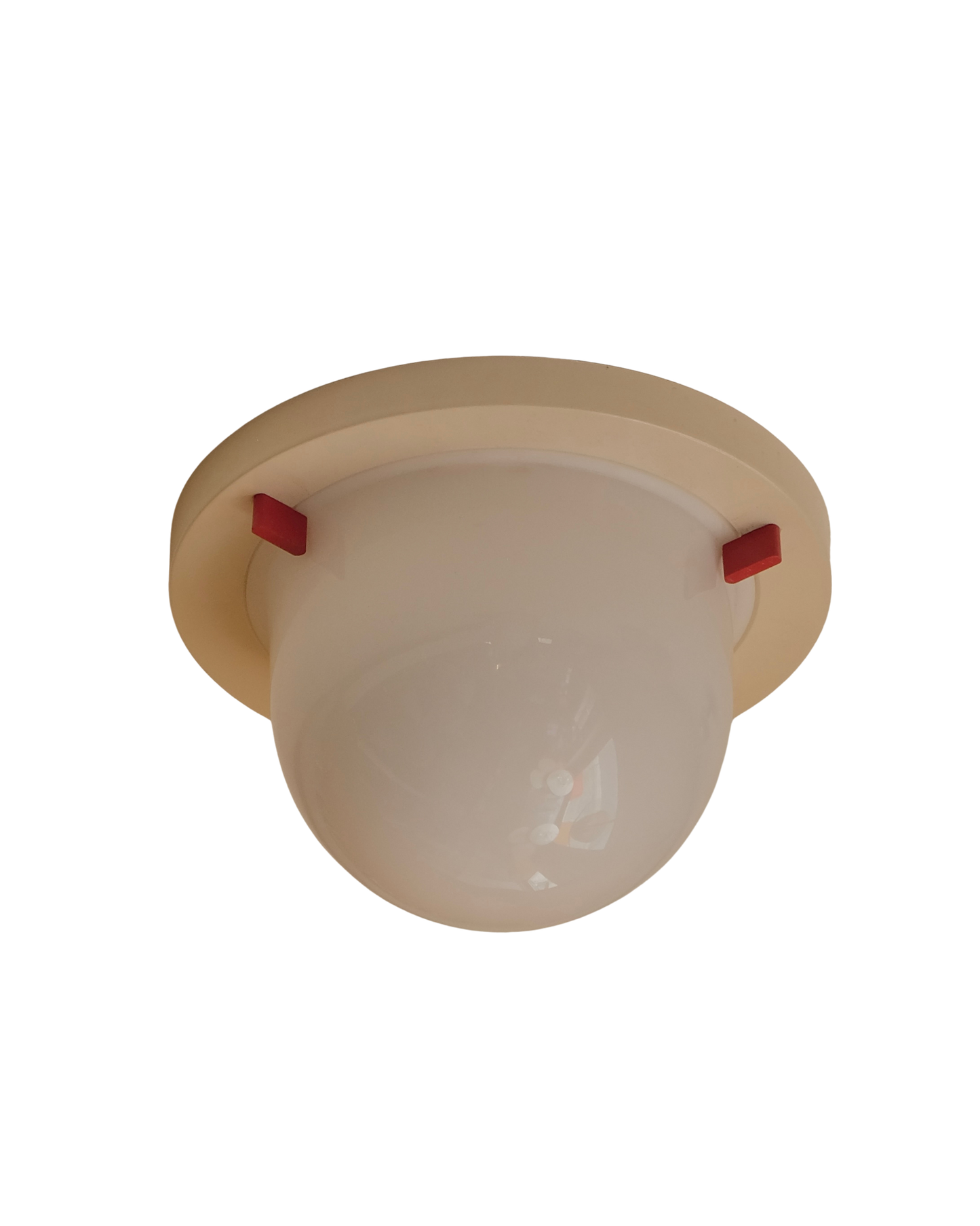 SMALL PLEXIGLASS RED LOCK FLUSH MOUNT