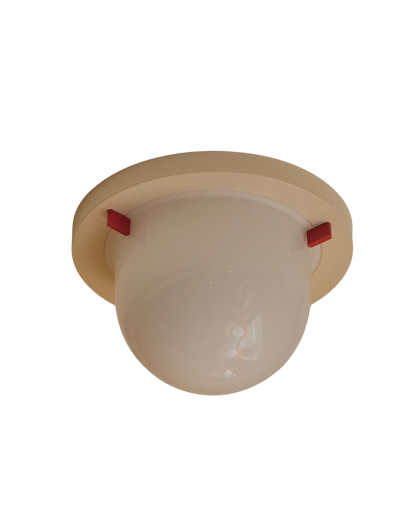 SMALL PLEXIGLASS RED LOCK FLUSH MOUNT