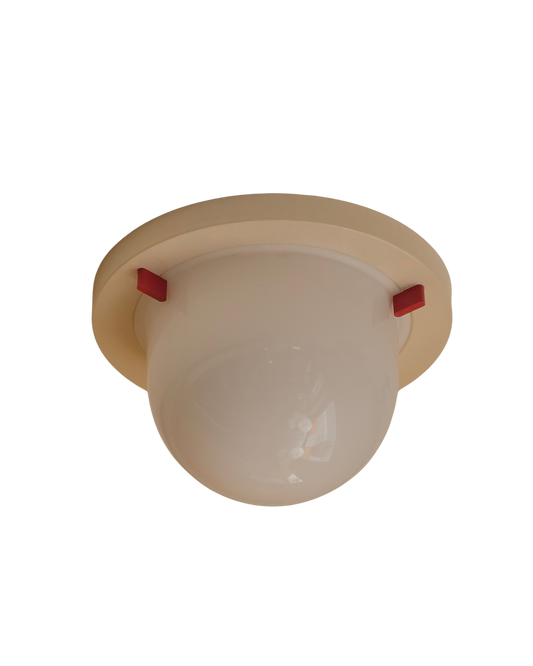SMALL PLEXIGLASS RED LOCK FLUSH MOUNT