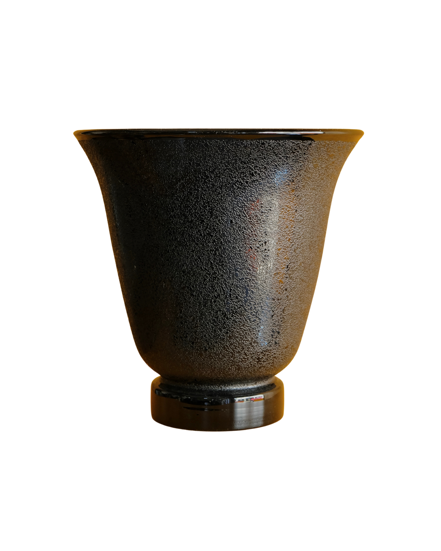 TEXTURED BLACK GLASS TABLE LAMP