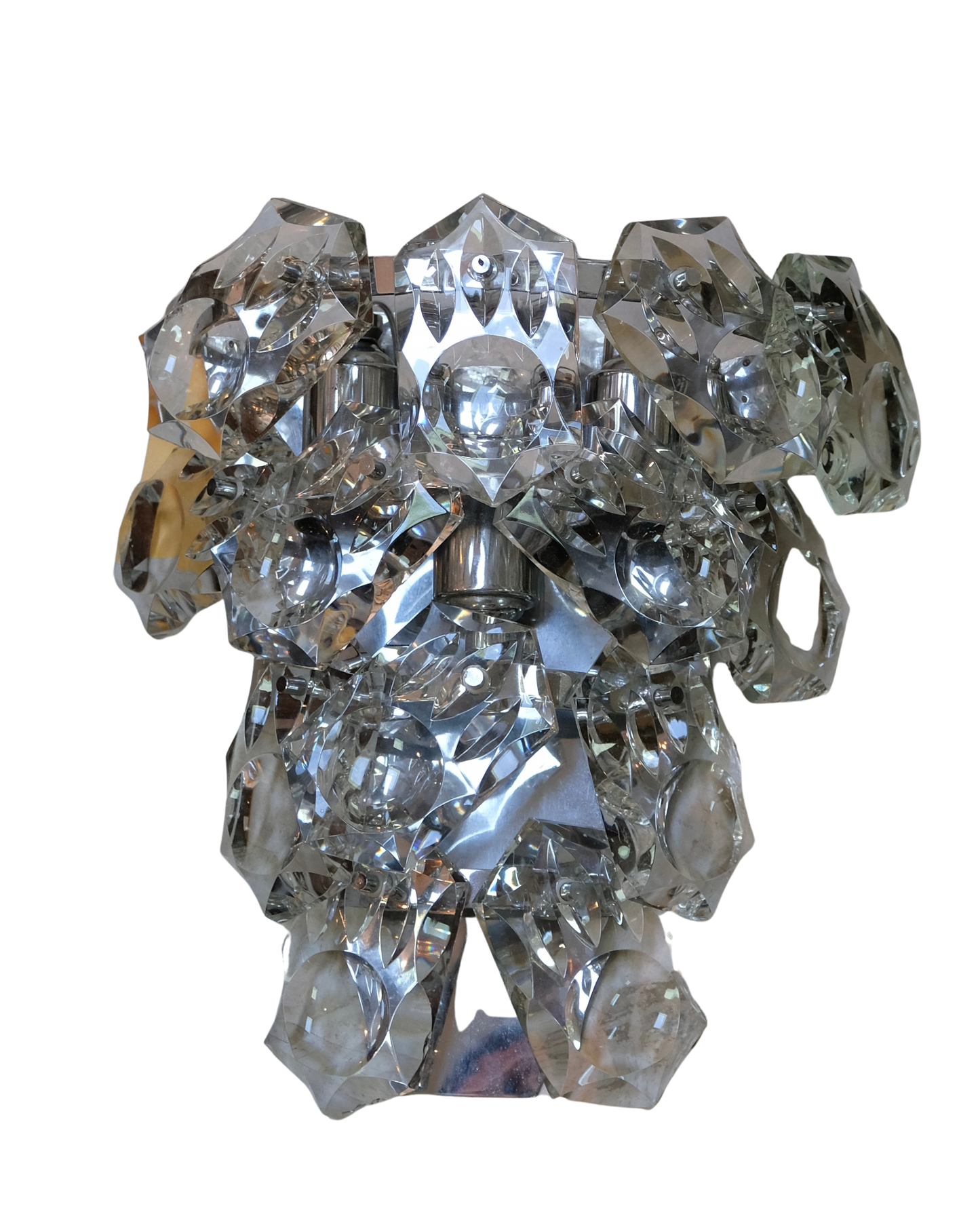 FACETED KINKELDEY CRYSTAL SCONCE