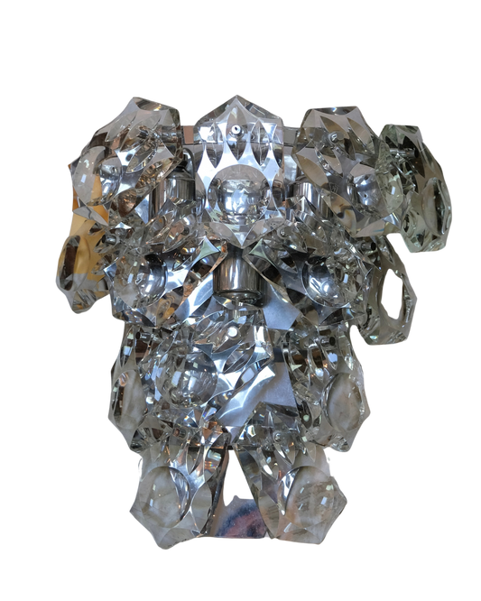 FACETED KINKELDEY CRYSTAL SCONCE