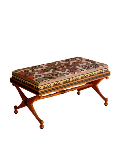 CROSS BENCH w. PIERRE FREY ARAPAHOS UPHOLSTERY