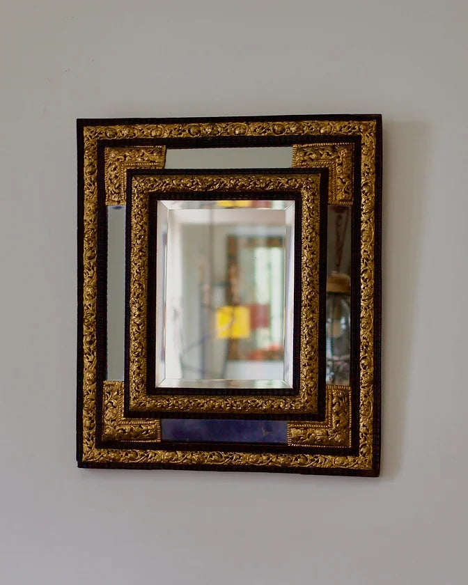 EBONIZED & GILT BAROQUE MIRROR
