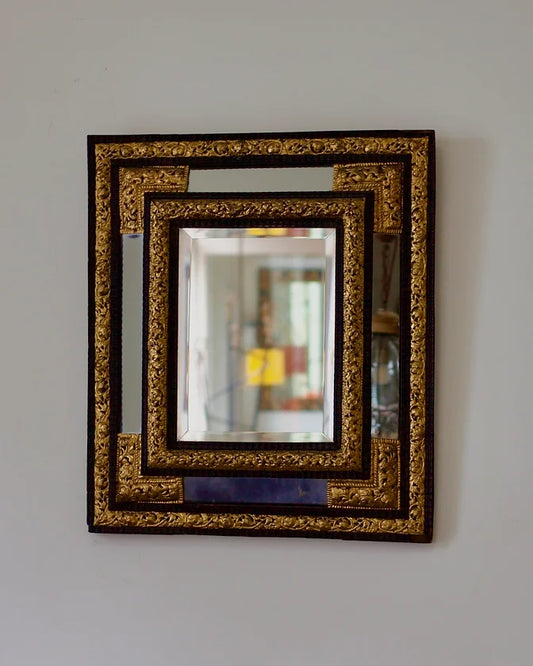 EBONIZED & GILT BAROQUE MIRROR