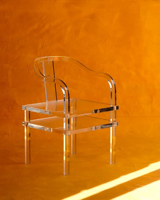 PLEXIGLASS CHAIR w. STORAGE