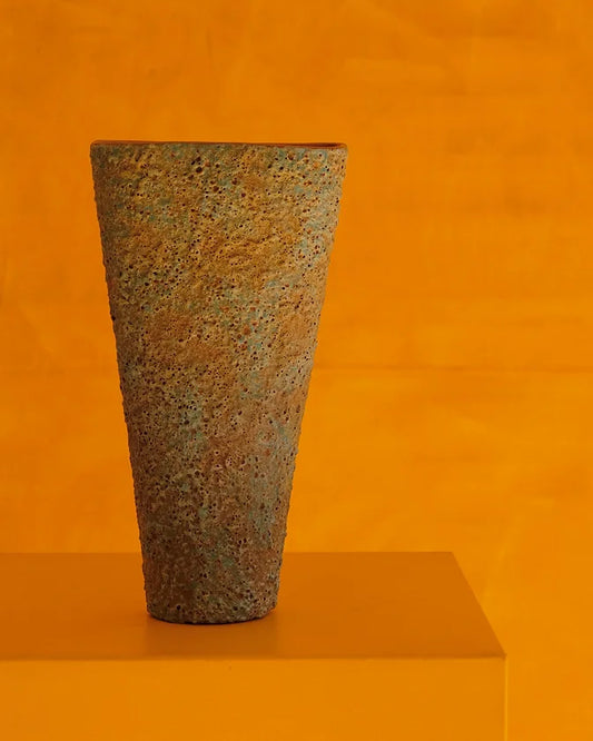 PAIR OF TEXTURED TERRACOTTA WALL LIGHTS