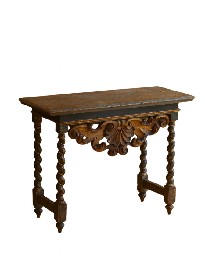 HAND-PAINTED FRENCH CONSOLE