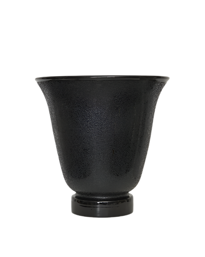TEXTURED BLACK GLASS TABLE LAMP