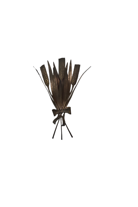 REGENCY BRONZED BARLEY LEAF IRON SCONCE