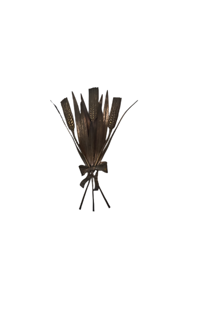 REGENCY BRONZED BARLEY LEAF IRON SCONCE