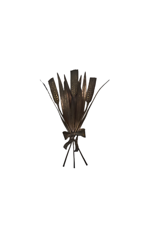 REGENCY BRONZED BARLEY LEAF IRON SCONCE