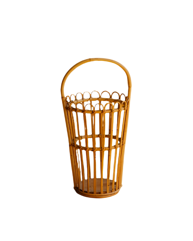FRENCH RATTAN MARKET BASKET