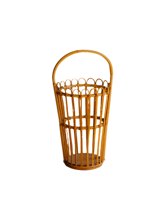 FRENCH RATTAN MARKET BASKET