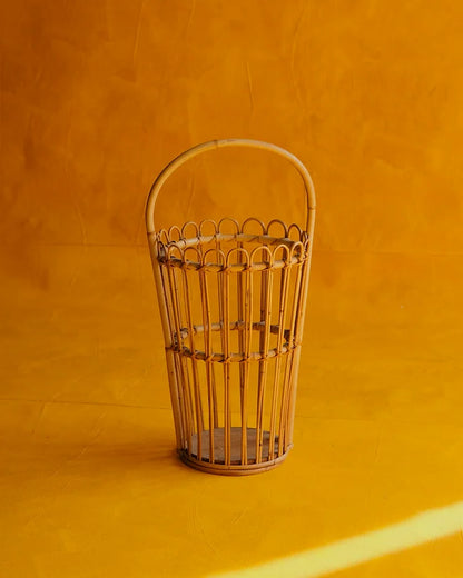 FRENCH RATTAN MARKET BASKET