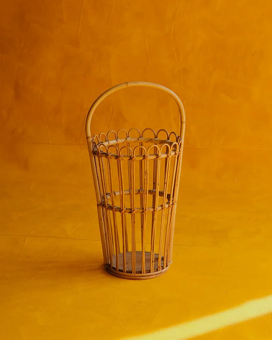 FRENCH RATTAN MARKET BASKET