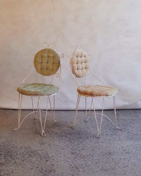 SET OF FOUR PETITE GARDEN CHAIRS