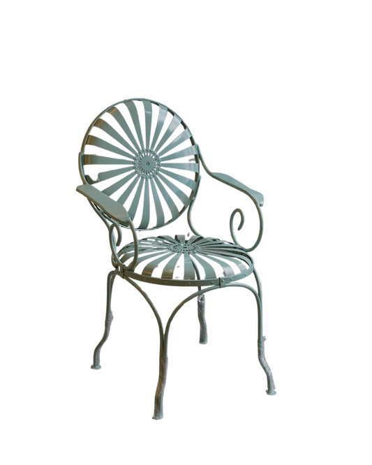 IRON GARDEN CHAIRS w. UPHOLSTERY