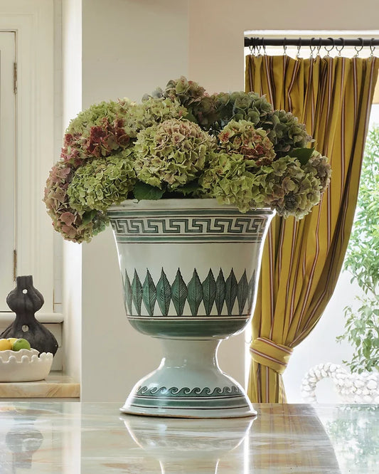 GREEK KEY VASE
