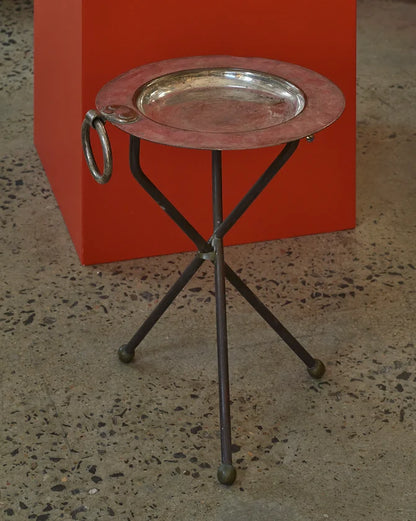 FOLDING LOW SIDE TABLE w. HANDLE