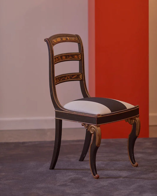 SINGLE DESK CHAIR w. SABER LEG & TRACE GILDING