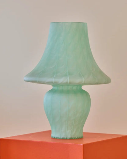 GREEN MURANO OPAQUE GLASS LAMP