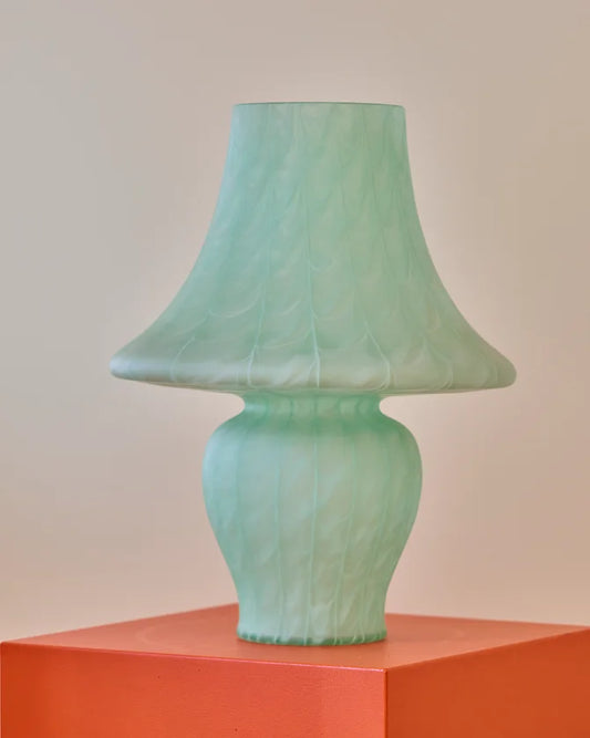 GREEN MURANO OPAQUE GLASS LAMP