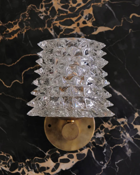 PAIR OF ROSTRATO SCONCES w/ TUBED BRASS BASE