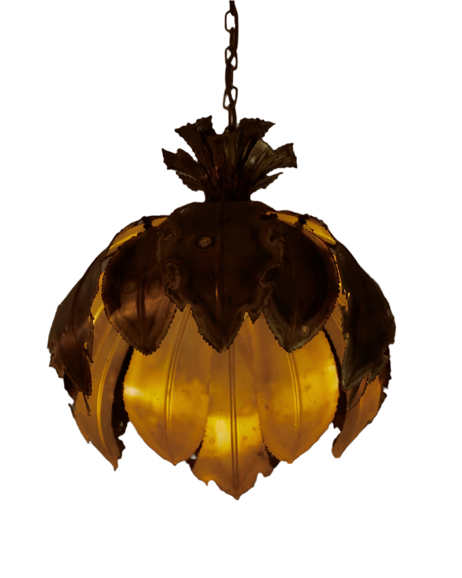 BRUTALIST PALM LEAF PENDANT