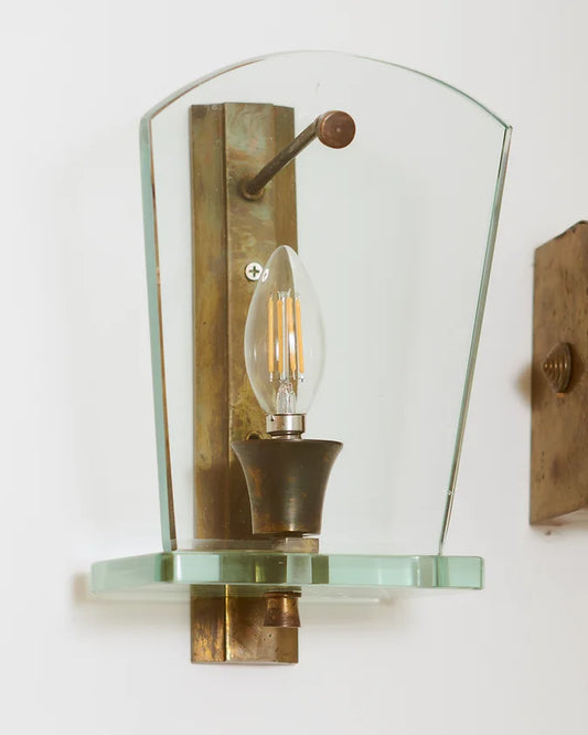 MODERNIST GLASS SCONCES
