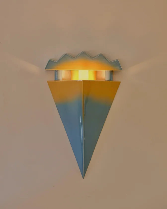 PAIR OF CERAMIC MEMPHIS WALL LIGHTS