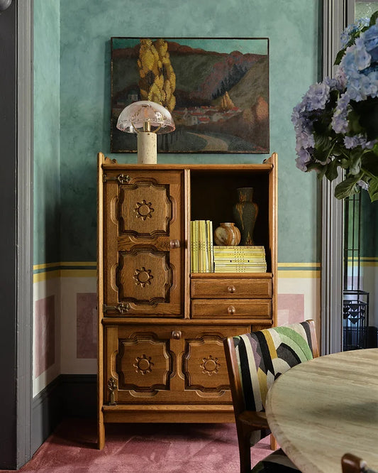 FRENCH OAK TALL SIDEBOARD