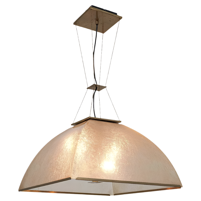 FIBERGLASS & BRASS PENDANT