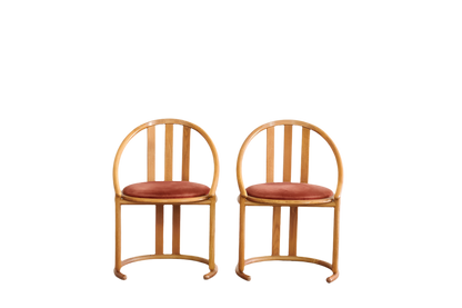 UPHOLSTERED VELVET BARREL BACKED CHAIRS
