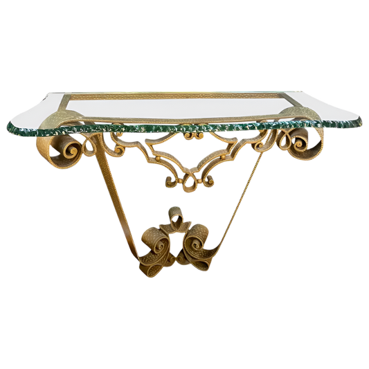 WROUGHT IRONGOLD LEAF CONSOLE