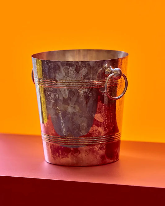 SILVER-PLATED METAL CHAMPAGNE BUCKET