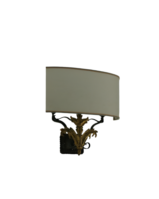 GOLD REGENCY FLORAL WALL SCONCES