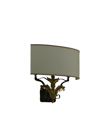 GOLD REGENCY FLORAL WALL SCONCES