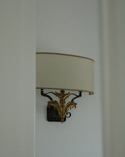 GOLD REGENCY FLORAL WALL SCONCES