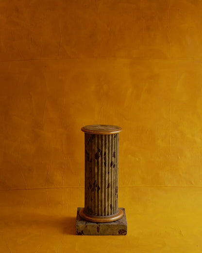 HANDPAINTED GILTWOOD FAUX MARBLE COLUMN