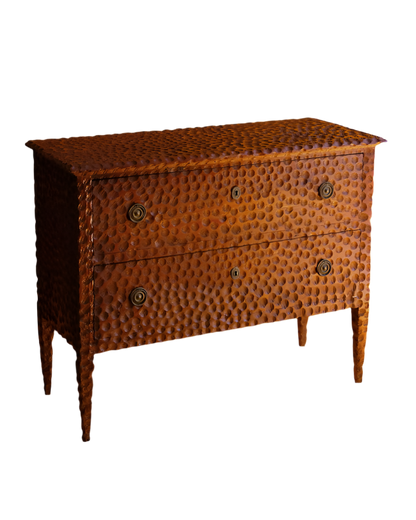 HAND CARVED GOUGED TIMBER FRENCH CONSOLE